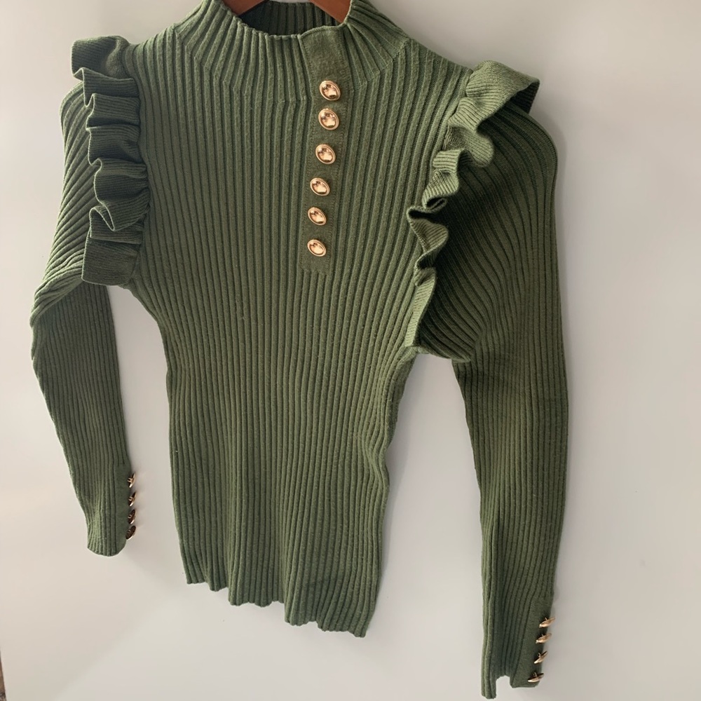 Mock Ribbed Turtleneck Top - Picture 4 of 7